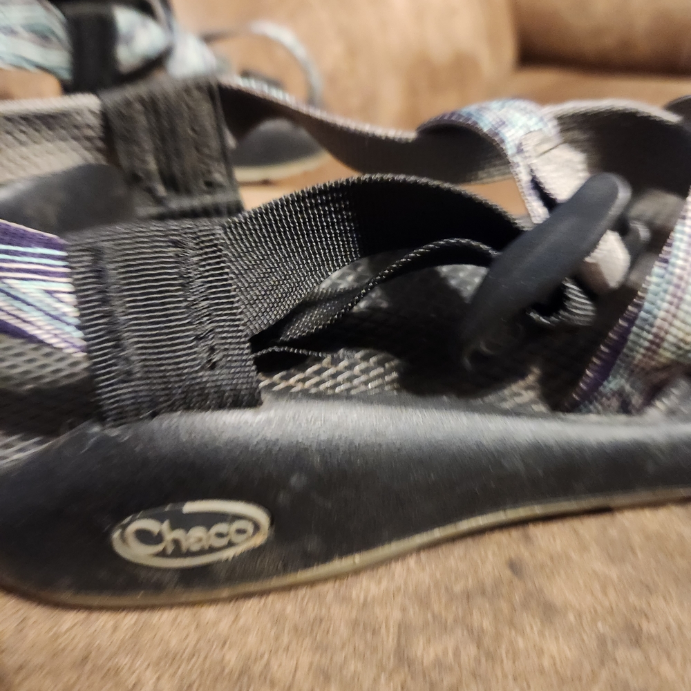 Chaco Women's Sandals - Black and Multicolor Straps - Picture 2 of 3